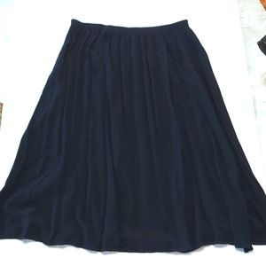 Arella Ladies Midi Skirt Elastic Waist Black No Size Tag See Measurements